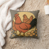 Chicken Lover Throw Pillow クッション (ブランケット)