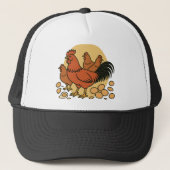 Chicken Lover Trucker Hat キャップ (正面)