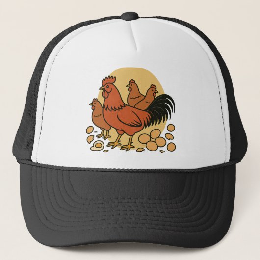 Chicken Lover Trucker Hat キャップ (正面)