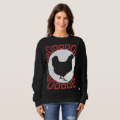 Chicken Lover Vintage Retro Style スウェットシャツ (正面フル)