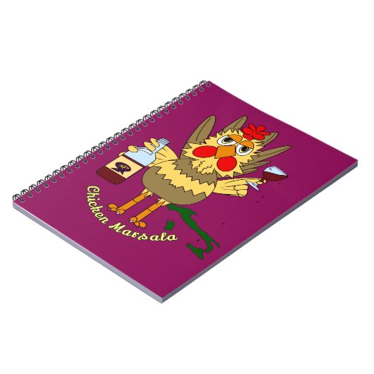 Chicken Marsala ~ Funny Chicken  ノートブック (左側)