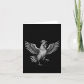 Chicken Meme Caw Funny Sayings Rooster Humor Quote カード (正面)