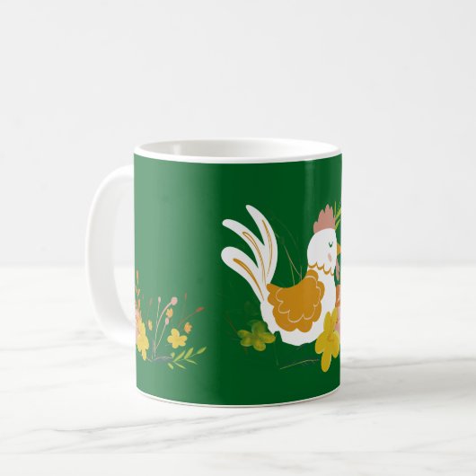 Chicken Mug コーヒーマグカップ (正面左)