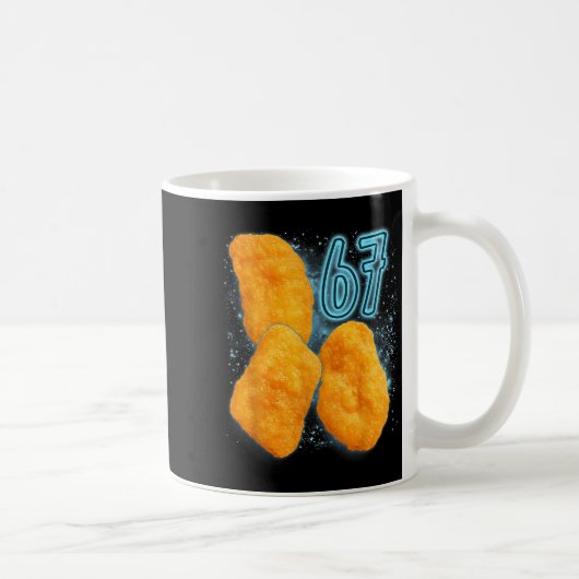Chicken Nugget Lover 67 Meme Six Seven Fried Chick コーヒーマグカップ (右)