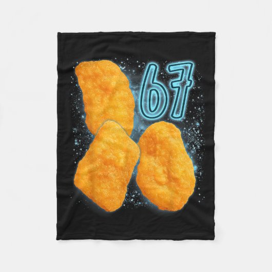 Chicken Nugget Lover 67 Meme Six Seven Fried Chick フリースブランケット (正面)