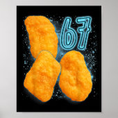 Chicken Nugget Lover 67 Meme Six Seven Fried Chick ポスター (正面)