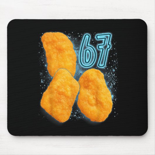 Chicken Nugget Lover 67 Meme Six Seven Fried Chick マウスパッド (正面)
