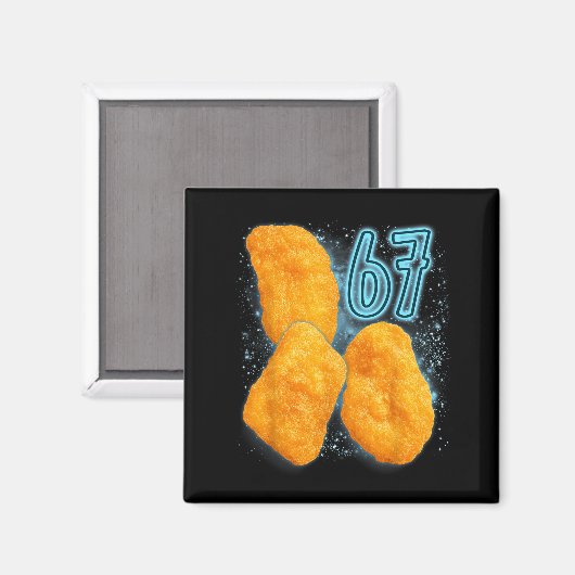 Chicken Nugget Lover 67 Meme Six Seven Fried Chick マグネット (正面/裏面)