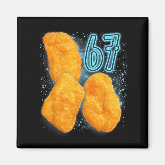 Chicken Nugget Lover 67 Meme Six Seven Fried Chick マグネット (正面)