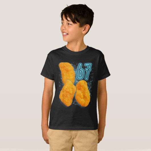 Chicken Nugget Lover 67 Meme Six Seven Fried Chick Tシャツ (正面フル)