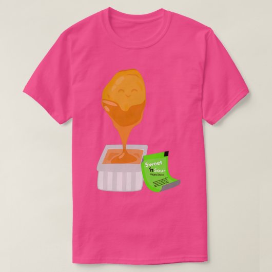 Chicken nugget sweet n sour sauce tシャツ (デザイン正面)