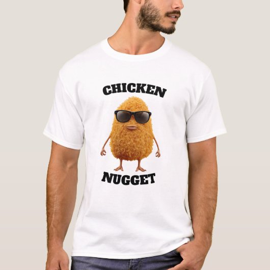 Chicken Nugget Wearing Sunglasses Cool t shirt Tシャツ (正面)