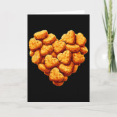 Chicken Nuggets Are My Valentine Heart Funny Valen カード (正面)