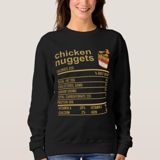 Chicken Nuggets Nutrition Facts Apparel  Thanksgiv スウェットシャツ (正面)