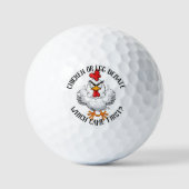 Chicken or Egg Debate Golf Ball - Personalized Pun ゴルフボール (正面)