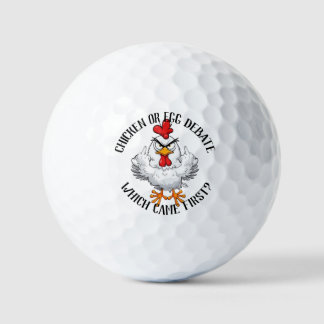 Chicken or Egg Debate Golf Ball - Personalized Pun ゴルフボール