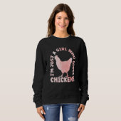 Chicken Outfit for Chicken Hen Lovers Apparel Wome スウェットシャツ (正面フル)