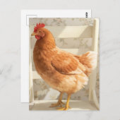 Chicken Postcard | Cute Farmhouse Greeting ポストカード (正面/裏面)