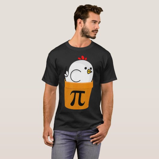 Chicken Pot Pi , Funny Math Day Gifts  Tシャツ (正面フル)