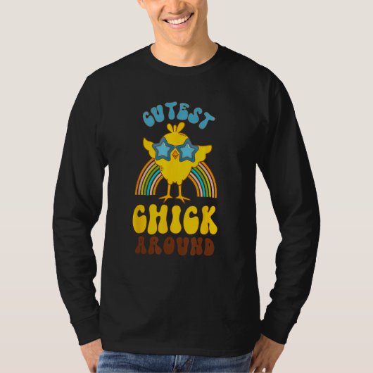 Chicken Rainbow Cutest Chick Around Tシャツ (正面)