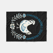 Chicken Raising And Jesus Praising Shirt Men Women フリースブランケット (正面(横))