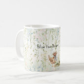 Chicken Romantic House Window Floral コーヒーマグカップ (正面左)