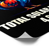 Chicken Rooster Funny Total Solar Eclipse April 20 ポスター (角)