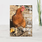 Chicken Side-Eye Close-Up Photograph カード (正面)