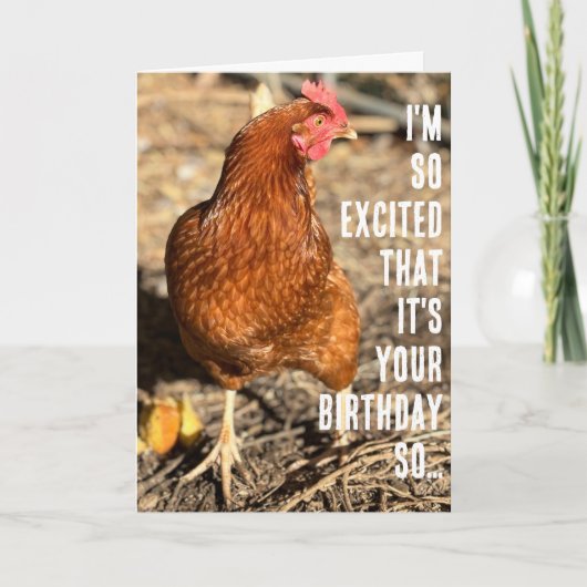 Chicken Side-Eye Close-Up Photograph カード (正面)
