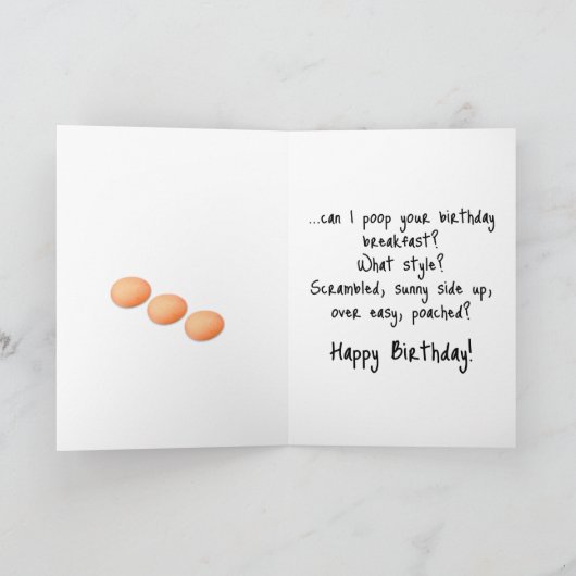 Chicken Side-Eye Close-Up Photograph カード (内部)