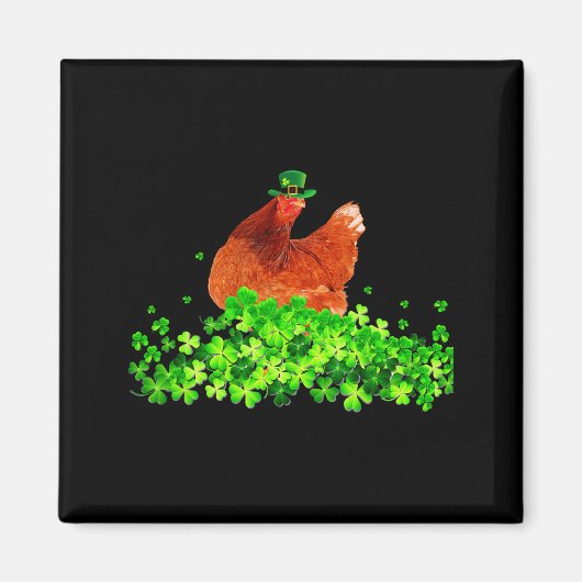 Chicken St Patricks Day Chicken Lover Irish Shamro マグネット (正面)