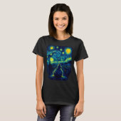 Chicken Starry Funny Night Van Gogh Farm Lover Gir Tシャツ (正面フル)