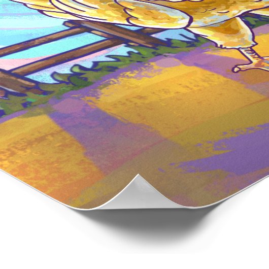 Chicken Stationery ポスター (角)