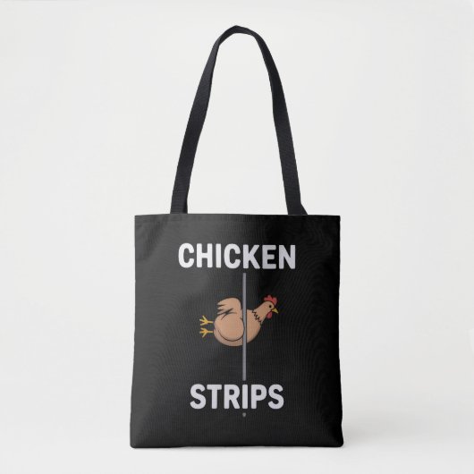 Chicken Strips Pun Funny Jokes Sarcastic Life  トートバッグ (正面)
