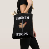 Chicken Strips Pun Funny Jokes Sarcastic Life  トートバッグ (クローズアップ)
