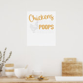 Chicken The Pet That Poops Breakfast ポスター (キッチン)