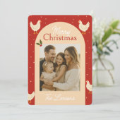 Chicken Themed Christmas Photo Card シーズンカード (スタンド正面)