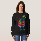 Chicken Tie Dye Hippie スウェットシャツ (正面フル)