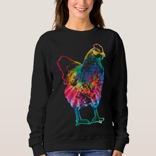 Chicken Tie Dye Hippie スウェットシャツ (正面)