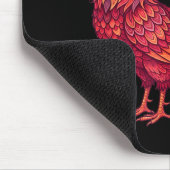 Chicken Valentines Day Heart For Farmers Cute Chic マウスパッド (コーナー)