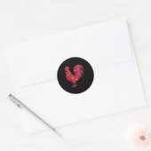 Chicken Valentines Day Heart For Farmers Cute Chic ラウンドシール (封筒)