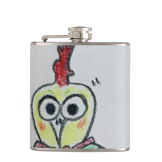 Chicken Vinyl Wrapped Flask フラスク (正面)