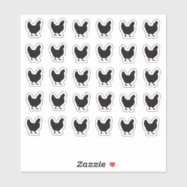 Chicken Wedding Place Card Food Meal Menu Choice シール