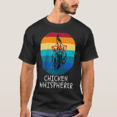 Chicken Whisperer with Retro Sunset  Backyard Chic Tシャツ (正面)