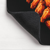 Chicken Wings Are My Valentine Heart Funny Valenti マウスパッド (コーナー)