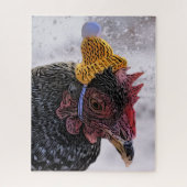 Chicken with knit hat, ジグソーパズル (縦)