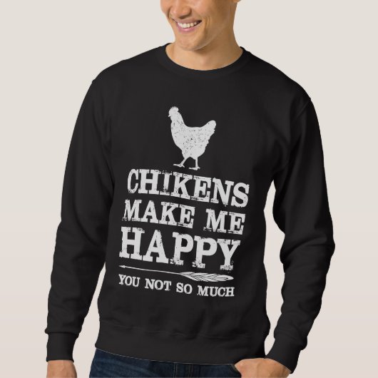 Chicken with Sayings Chicken Mom スウェットシャツ (正面)
