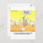 Chickenhead Anonymous Cartoon Gift & Tees ポストカード (正面/裏面)