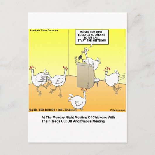 Chickenhead Anonymous Cartoon Gift & Tees ポストカード (正面)