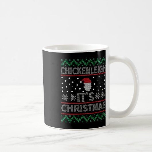 Chickenleighクリスマスのクリスマスおもしろいママ コーヒーマグカップ (右)